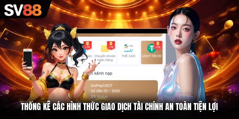 Thống kê các hình thức giao dịch tài chính an toàn tiện lợi