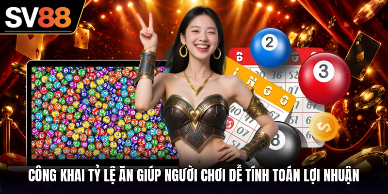 Công khai tỷ lệ ăn giúp người chơi dễ tính toán lợi nhuận