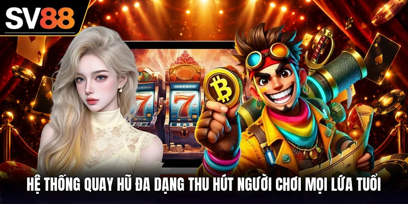 Hệ thống quay hũ đa dạng thu hút người chơi mọi lứa tuổi