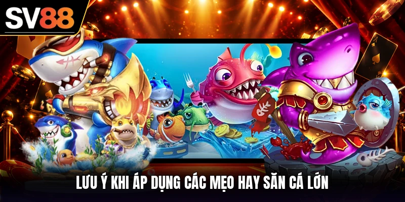 Lưu ý khi áp dụng các mẹo hay săn cá lớn